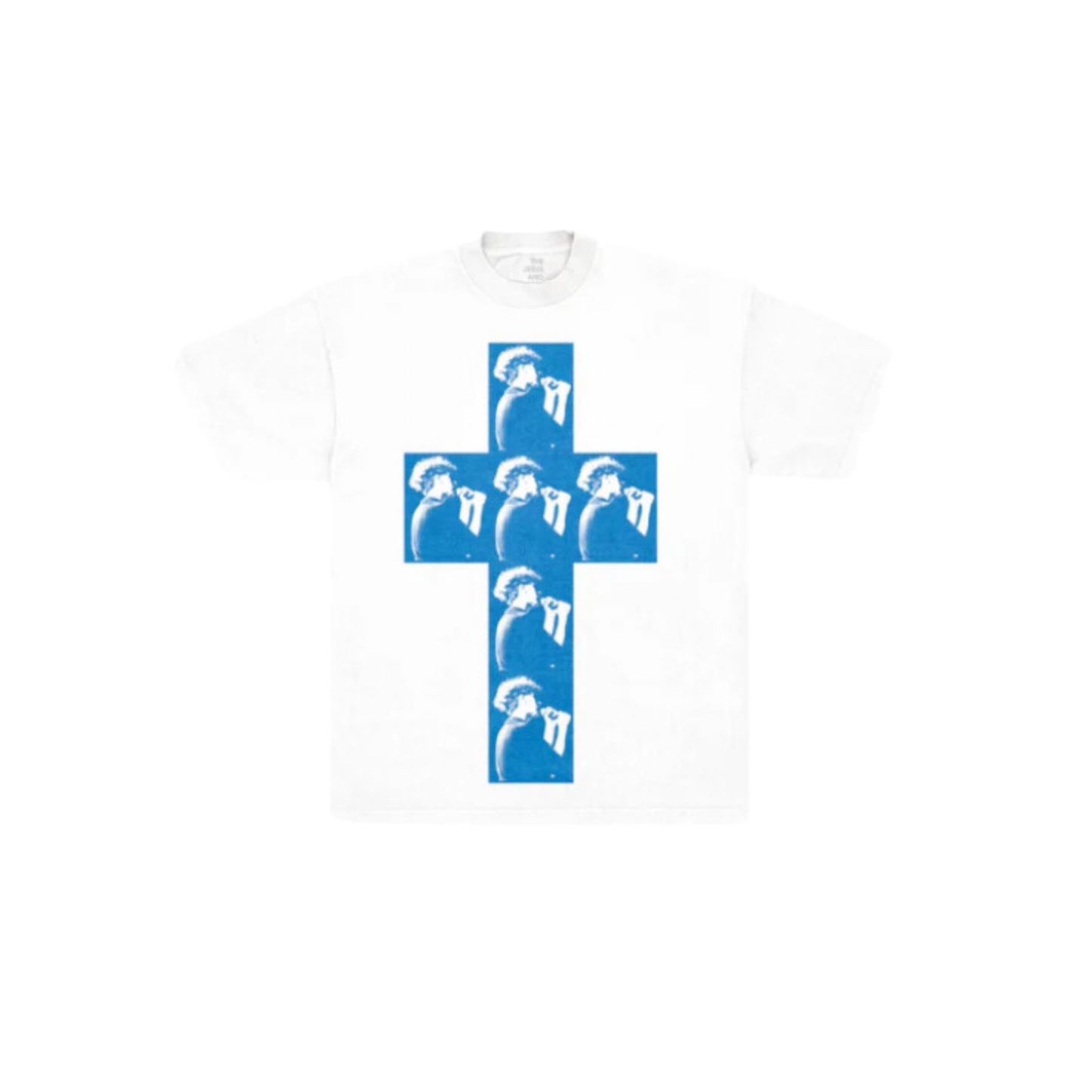 MEN - Cross tee Blue/White Pleasures