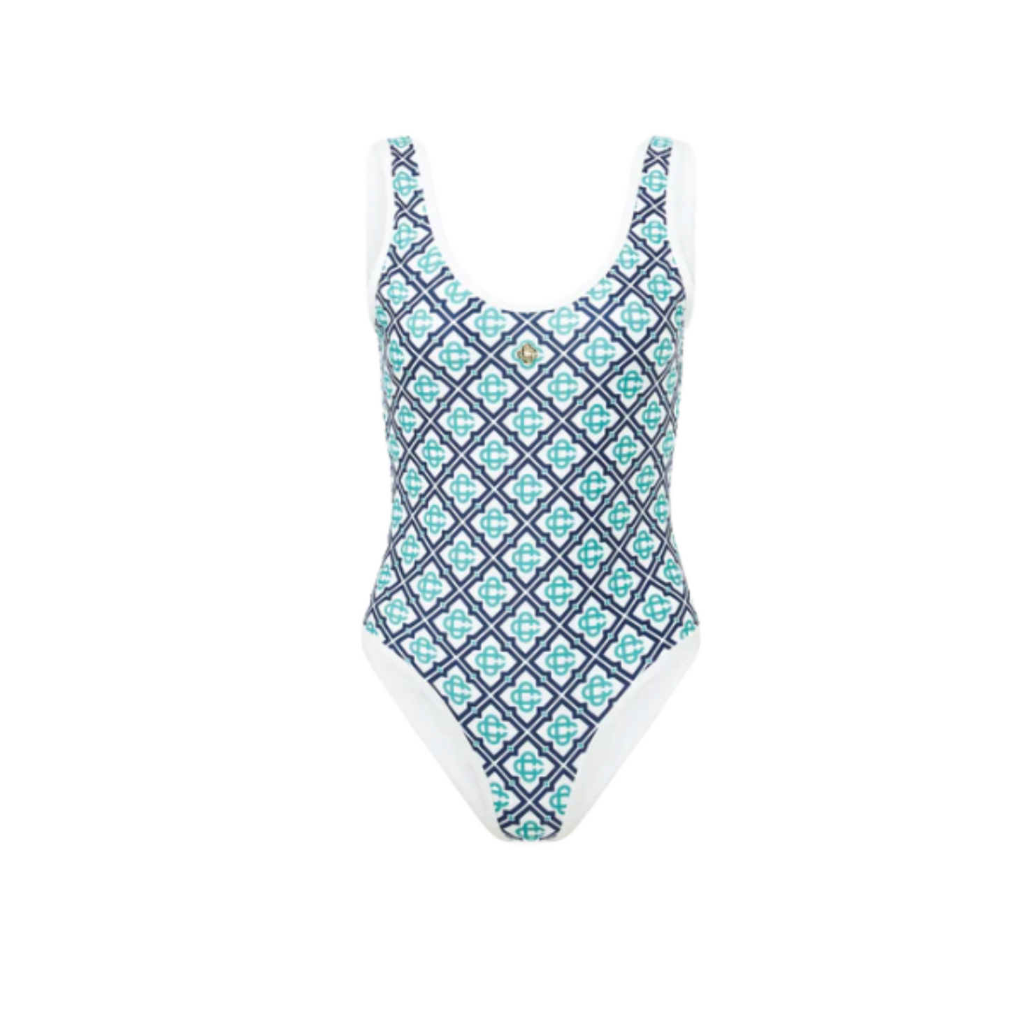 WOMEN - WOMENS PRINTED SWIMSUIT blue/blue monogram - Casa Blanca