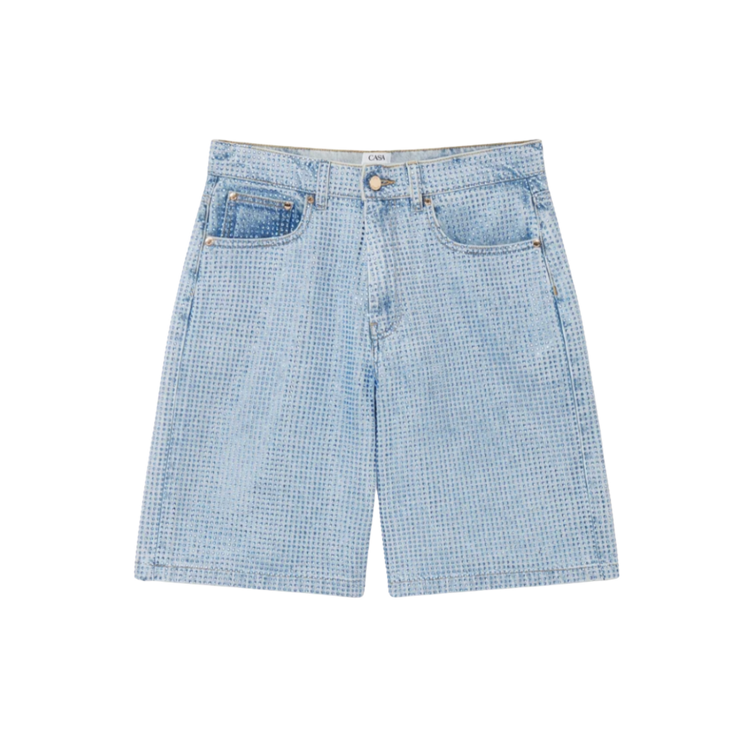 WOMEN - DENIM SHORT CRYSTAL EMBELISHED - Casa Blanca