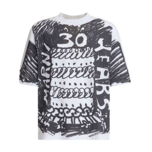 T-shirt 30e anniversaire Marni Black/White - Marni