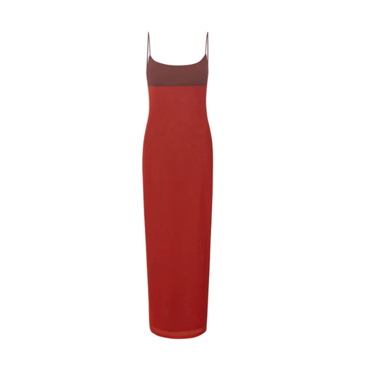 WOMEN - THAIS DRESS RED AND PLUM - MIAOU