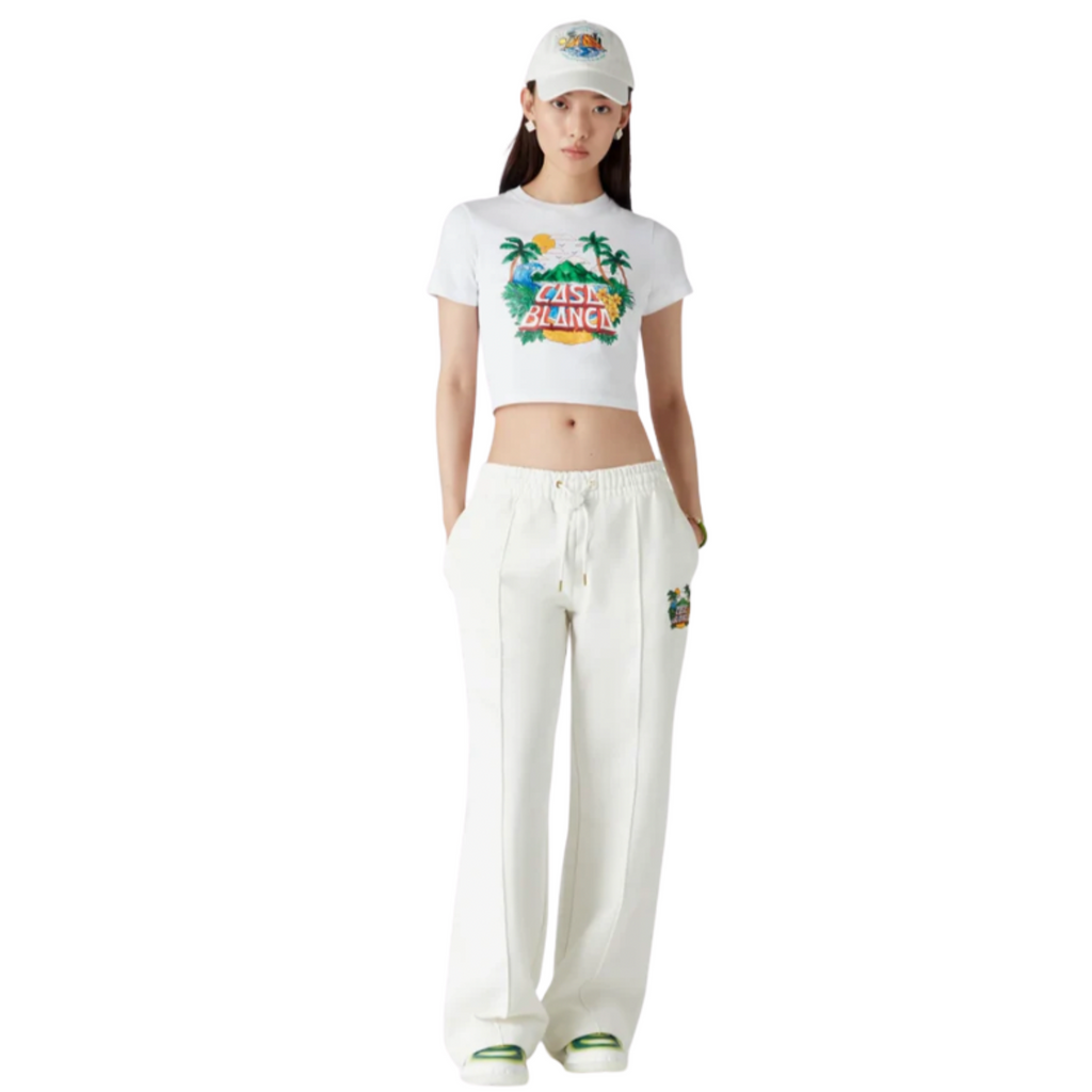 WOMEN - BABY TEE BEACH WAVES - Casa Blanca
