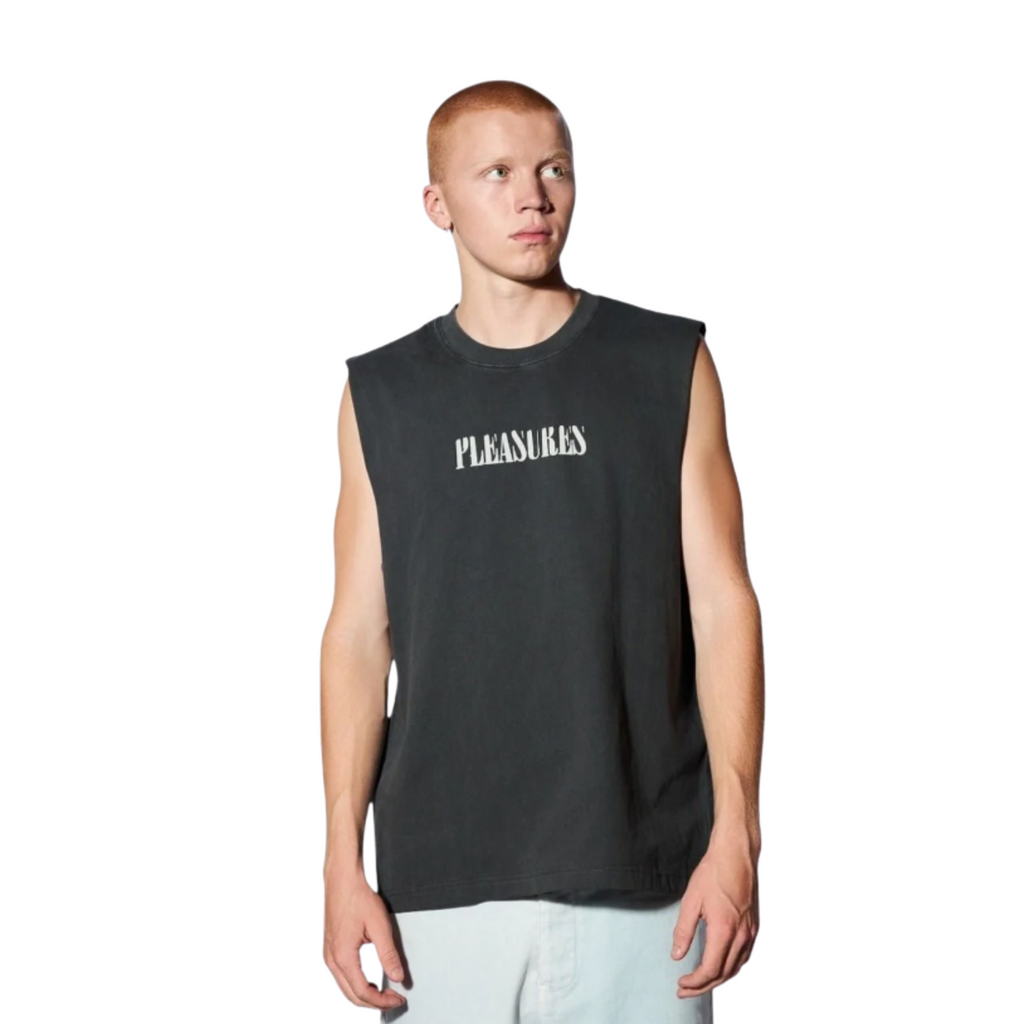 MEN -ONYX SLEEVELESS SHIRT - PLEASURES - Black