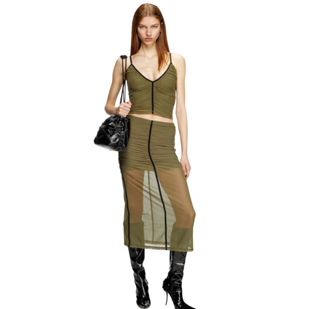WOMEN - JUPE 0-IRA  Vert Foncée - Diesel