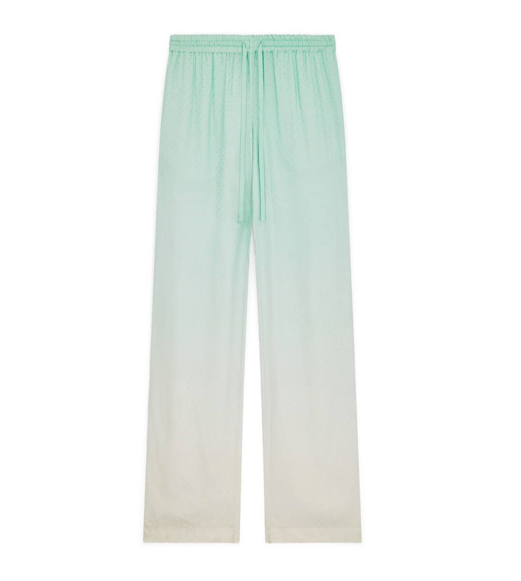 WOMEN - GRADIENT MONOGRAM TROUSERS LIGHT GREEN - Casa Blanca