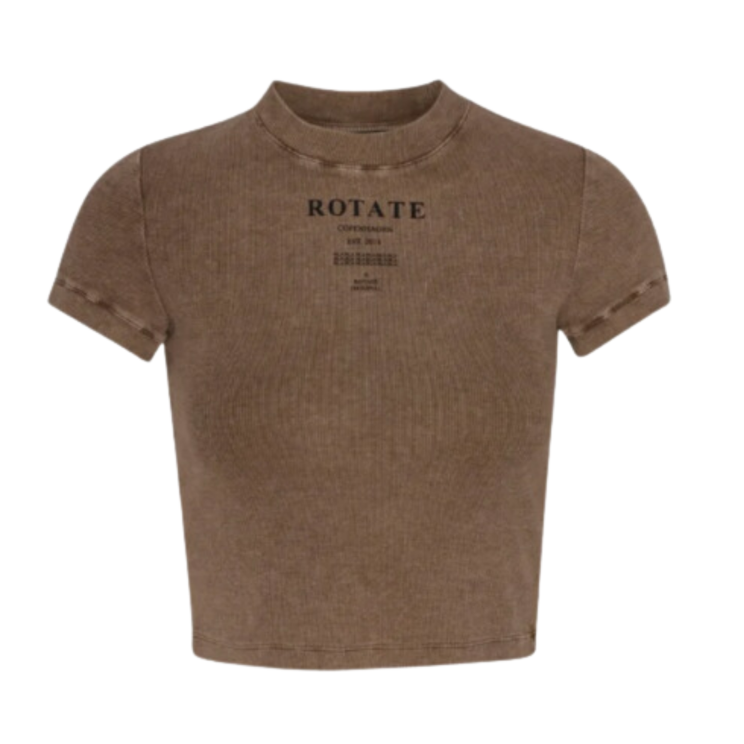 WOMEN - Cropped Rotate t-shirt brown