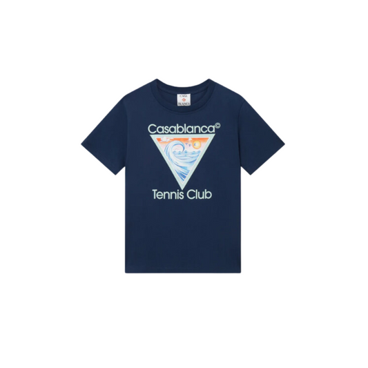 KIDS - TENNIS CLUB ICON PRINTED T-SHIRT blue marine - Casa Blanca