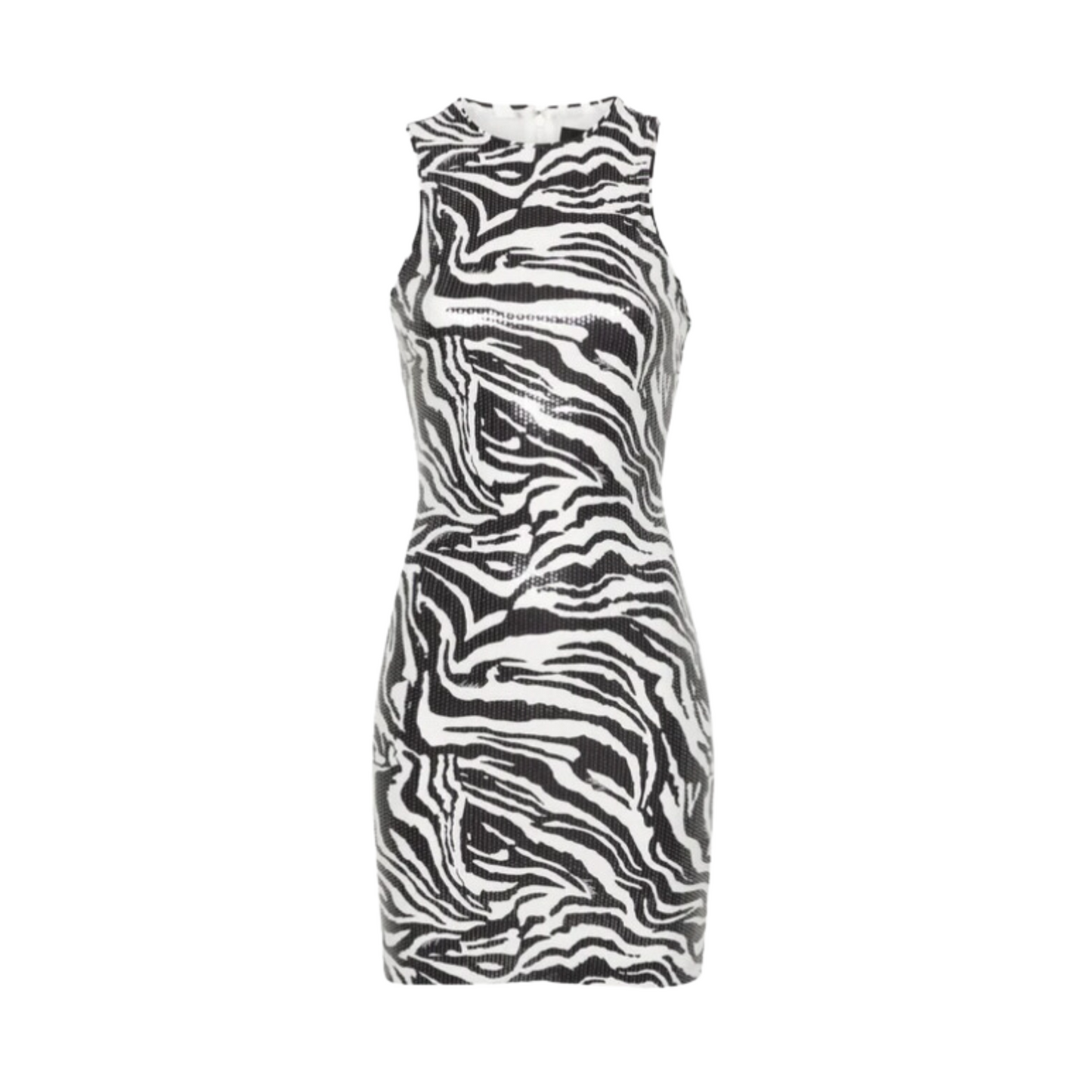 WOMEN - Dress Rotate Sequins zebre White/Black