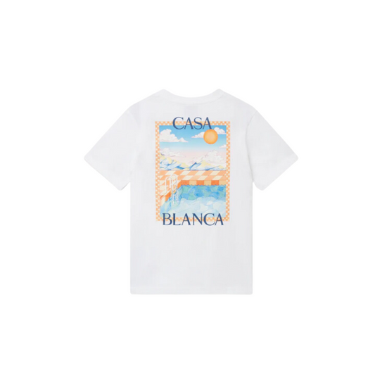 KIDS - SURREAL POOL PRINTED T-SHIRT white - Casa Blanca