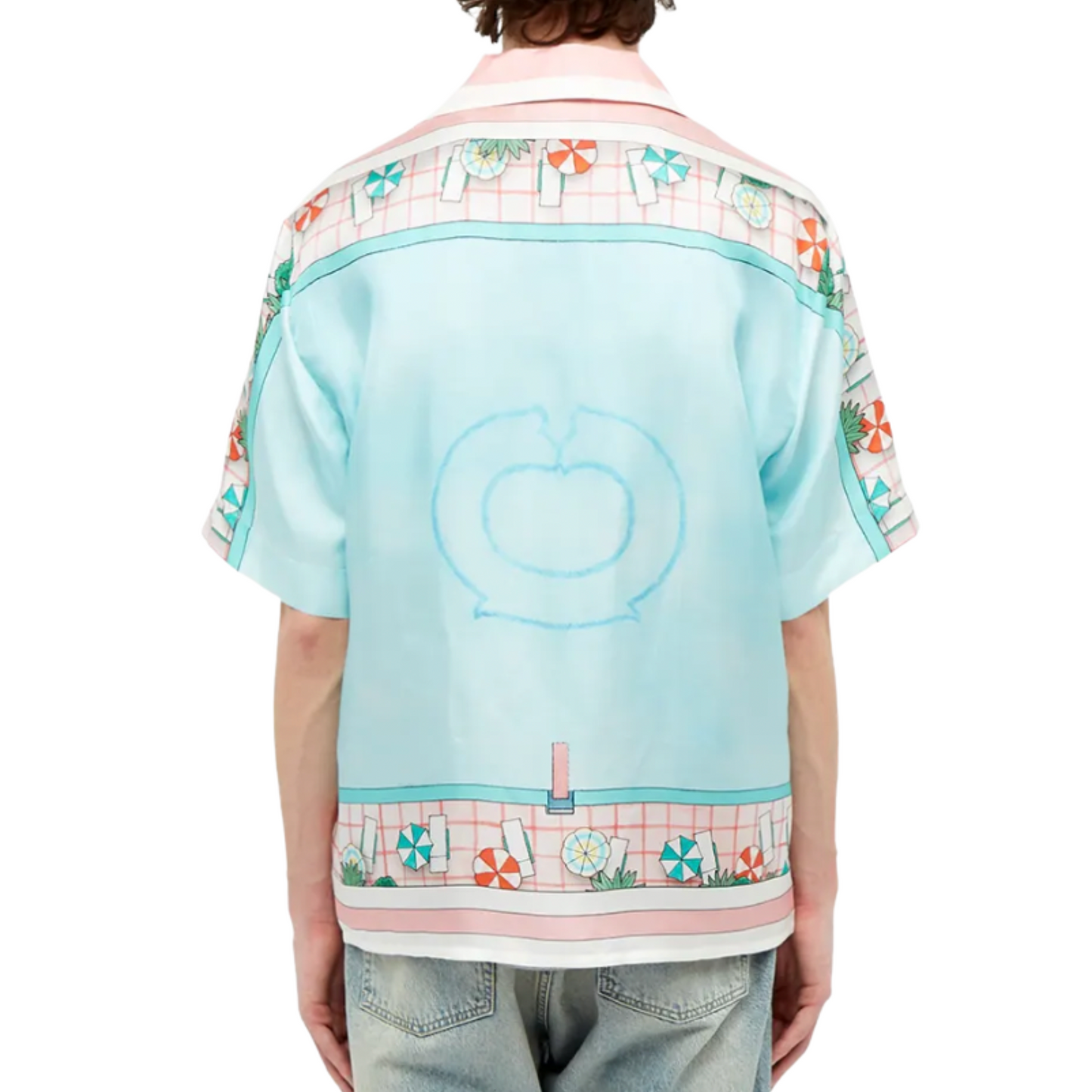 MEN - SILK SHIRT SHORT SLEEVE COPACABANA PINK - Casa Blanca