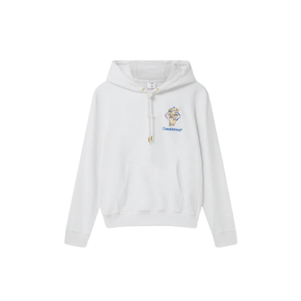 Men - Diamand Column Embroidered Hoodie - Casa Blanca