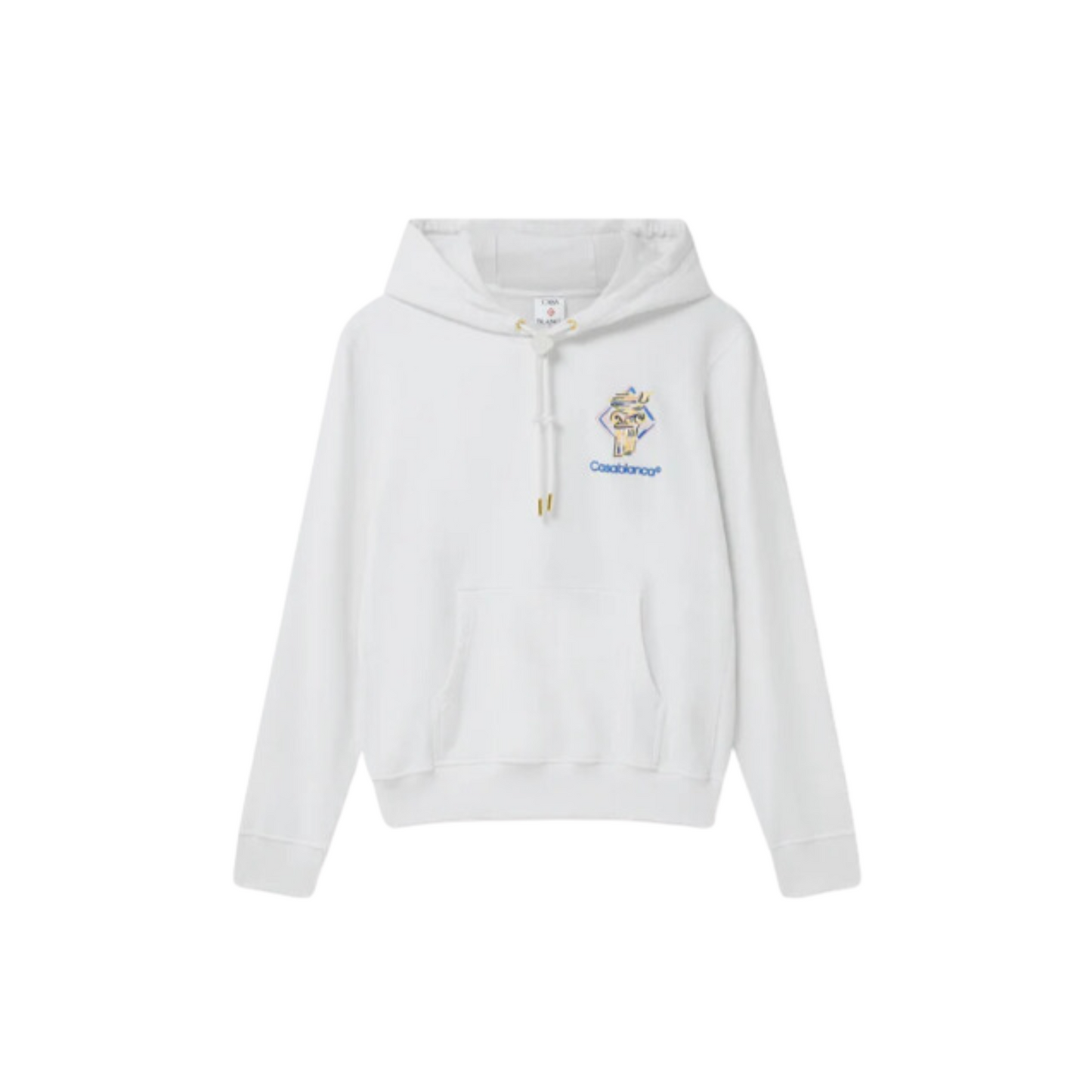 Men - Diamand Column Embroidered Hoodie - Casa Blanca