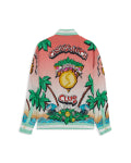 MEN - SHIRT SILK TWILL LONGSLEEVE CLASSIC TENNIS CLUB Pink/Green - Casa Blanca