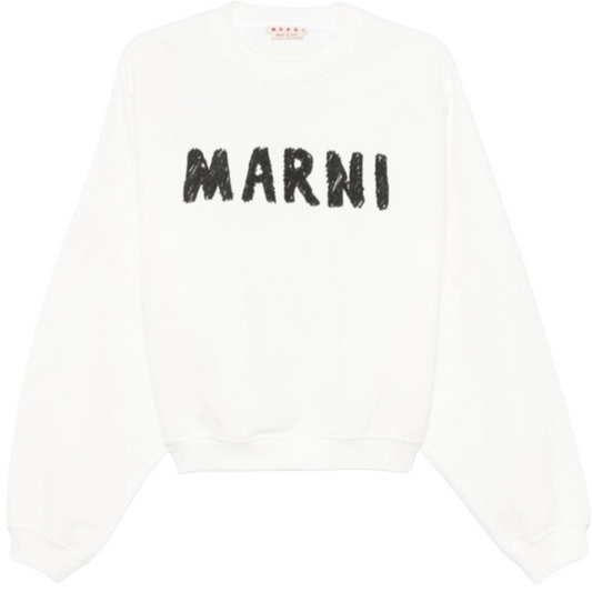 Sweat-shirt Black/White logo Marni