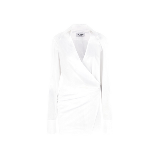 WOMEN - Mini Dress Popeline White - The Attico