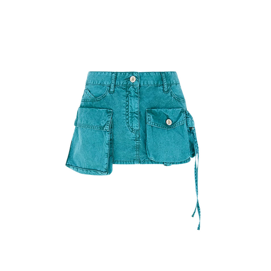 WOMEN - "FAY'' GREEN MINI SKIRT - THE ATTICO