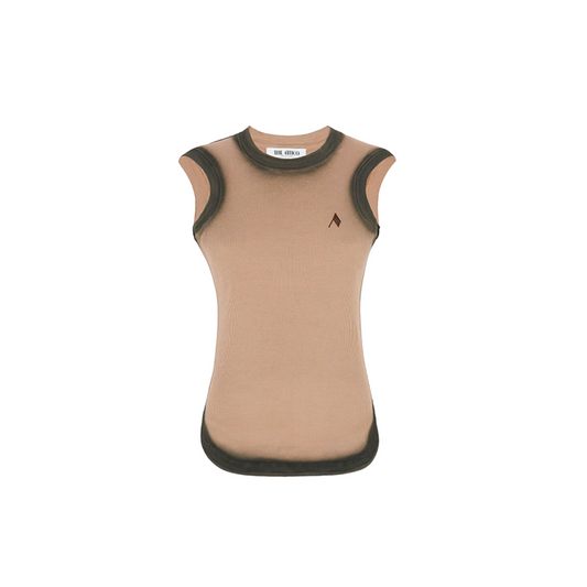 WOMEN -"REESE'' FADED TERRACOTTA TANK TOP - THE ATTICO