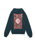 MEN - HOODIE GREEN GOTHIC STACKED LOGO - Casa Blanca