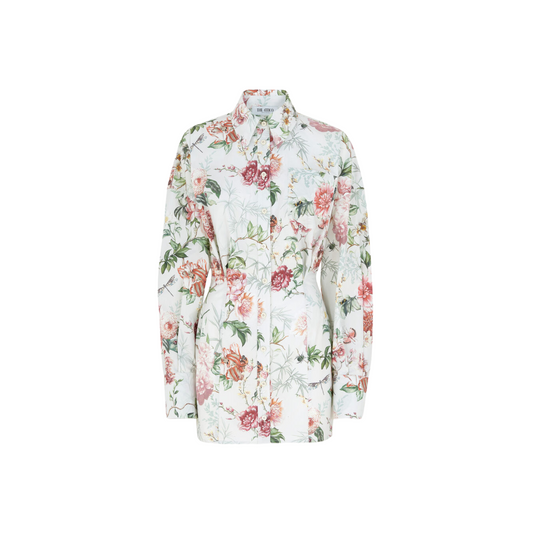 WOMEN - Mini Dress Flowers print popeline ivory - The Attico