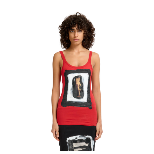 WOMEN - MARNI DEBARDEUR PAINTED NUDE Red/Black